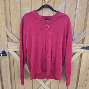 Red V-Neck Sweater